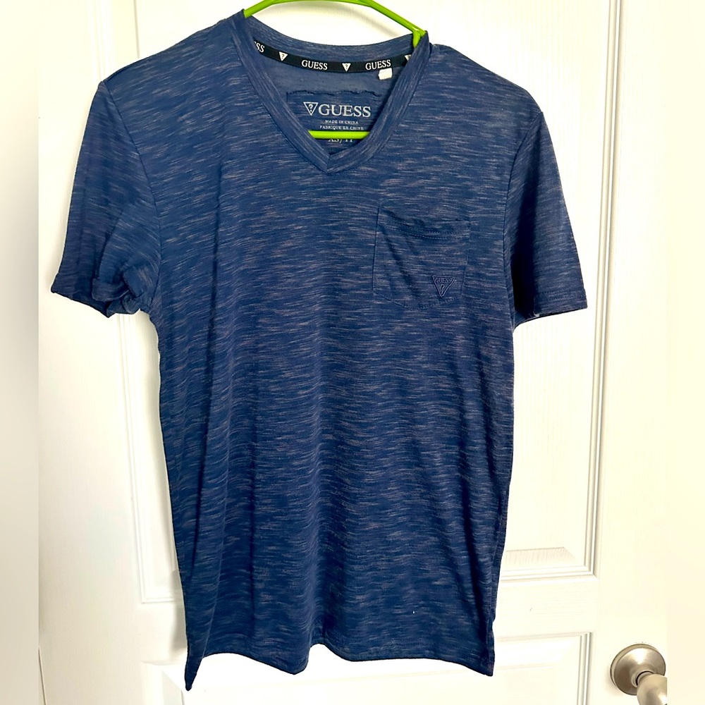 Guess V Neck Short Sleeve Shirt